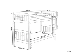 Beliche Em Madeira De Pinho Azul Marinho 90 X 200 Cm Revin