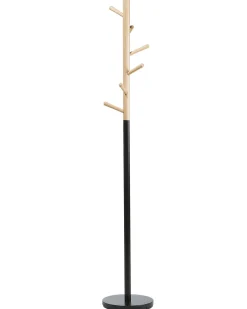 Bengaleiro Em Madeira De Pinho E Metal Preto 170 Cm Aubum