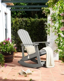Cadeira De Baloico De Jardim Cinzenta Clara Adirondack