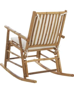 Cadeira De Baloico Em Bambu Cor Natural E Branco Frigole