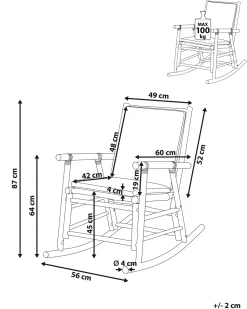 Cadeira De Baloico Em Bambu Cor Natural E Branco Frigole