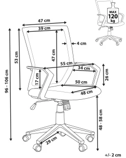 Cadeira De Escritorio Azul Escuro Relief