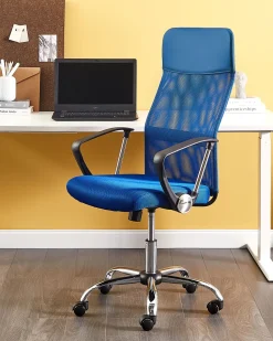 Cadeira De Escritorio Azul Design