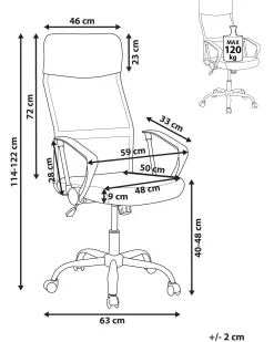 Cadeira De Escritorio Azul Design