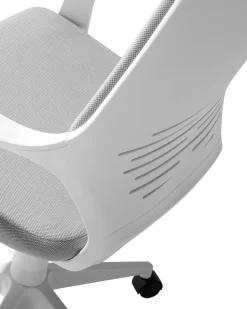 Cadeira De Escritorio Branca E Cinzenta Delight