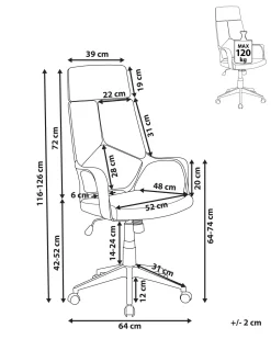 Cadeira De Escritorio Branca E Cinzenta Delight