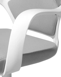 Cadeira De Escritorio Branca E Cinzenta Delight