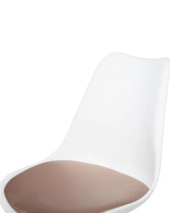 Cadeira De Escritorio Branca E Rosa Dakota Ii