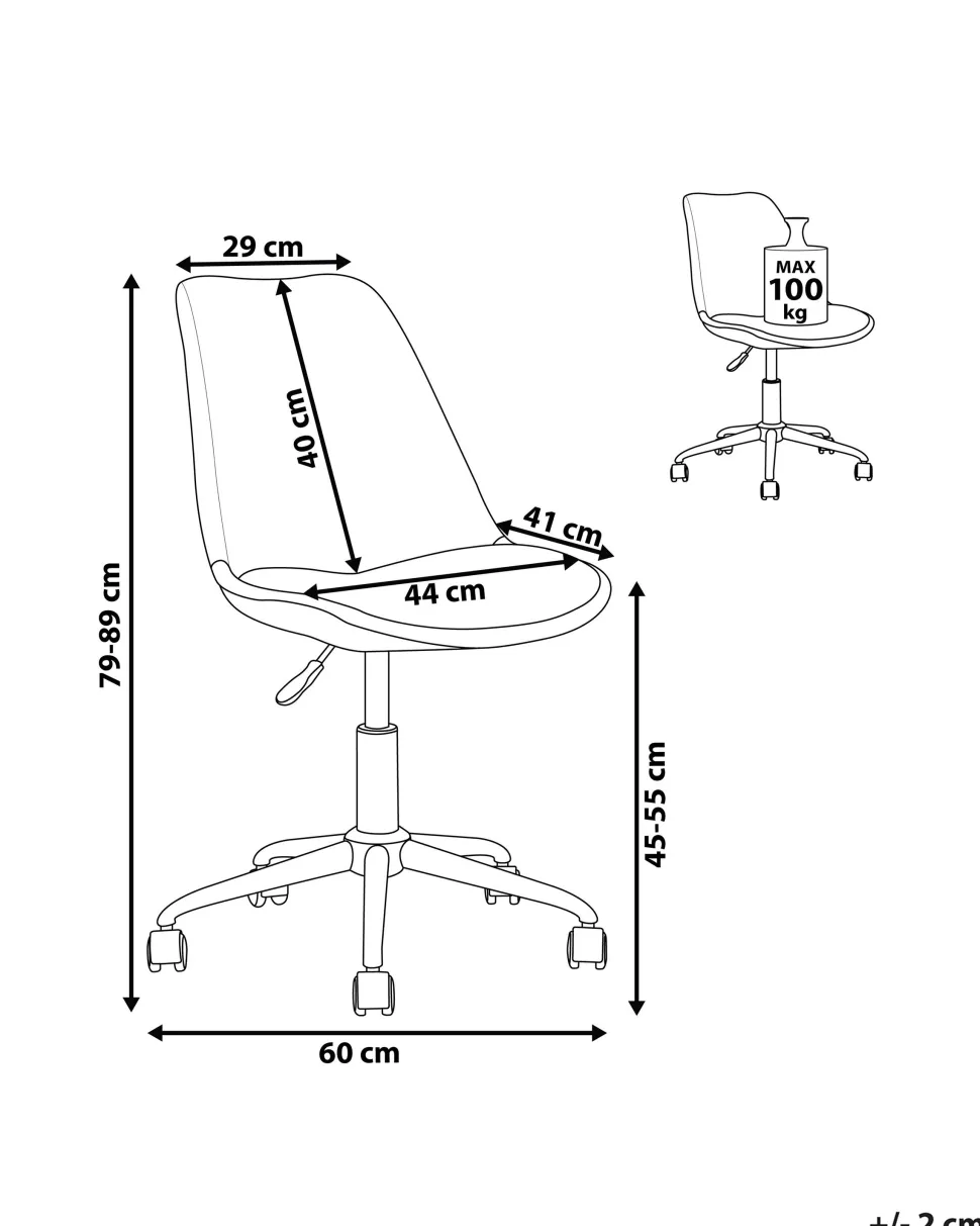 Cadeira De Escritorio Branca E Rosa Dakota Ii