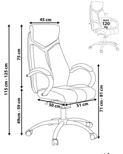 Cadeira De Escritorio Castanha Formula 1