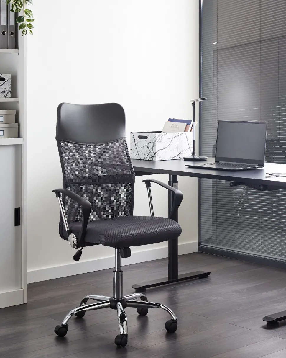 Cadeira De Escritorio Cinzenta Design