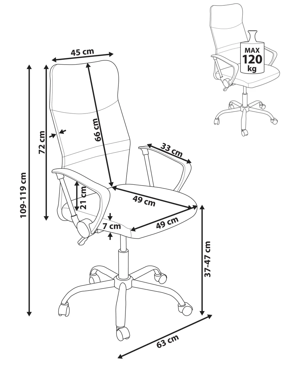 Cadeira De Escritorio Cinzenta Design