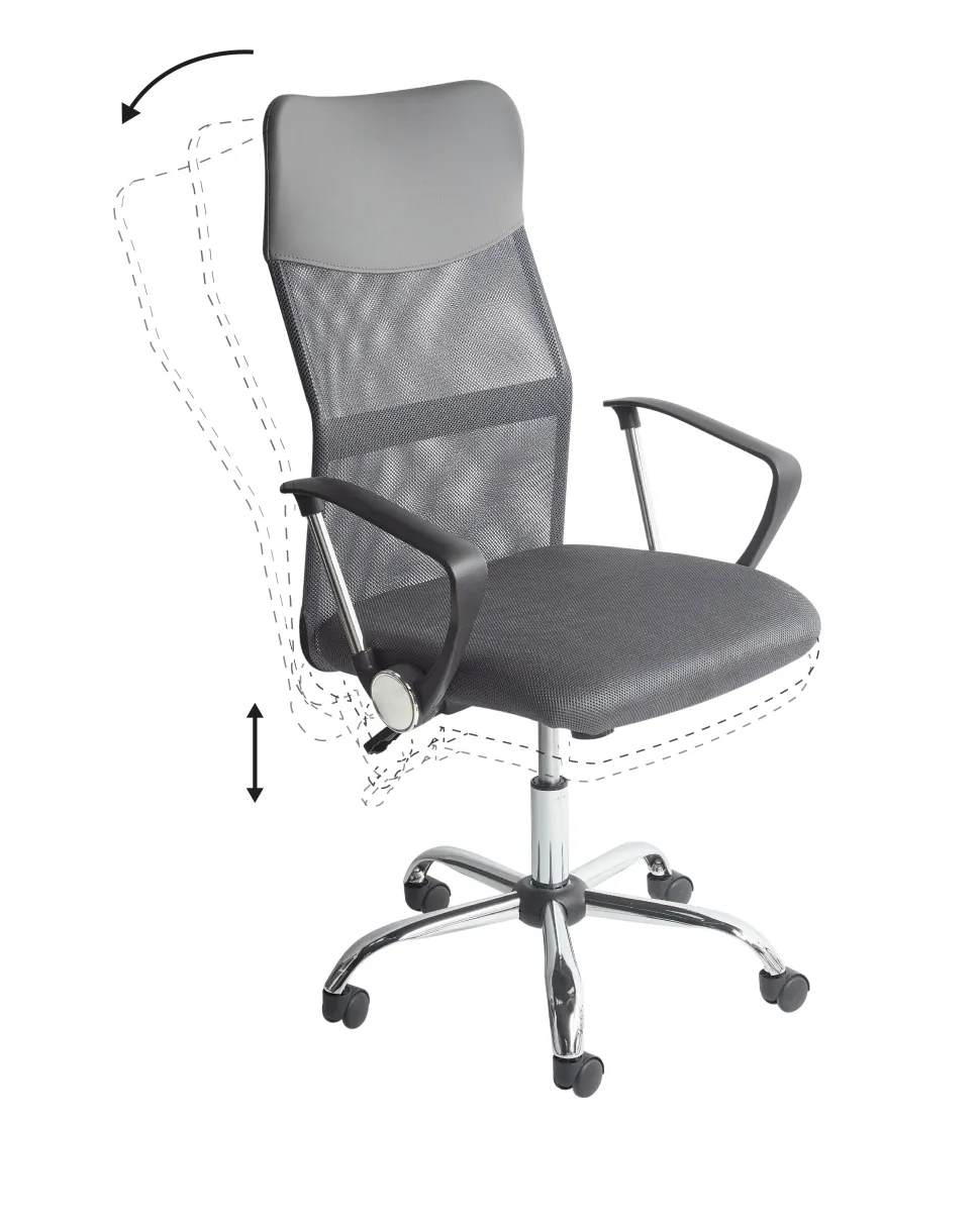 Cadeira De Escritorio Cinzenta Design