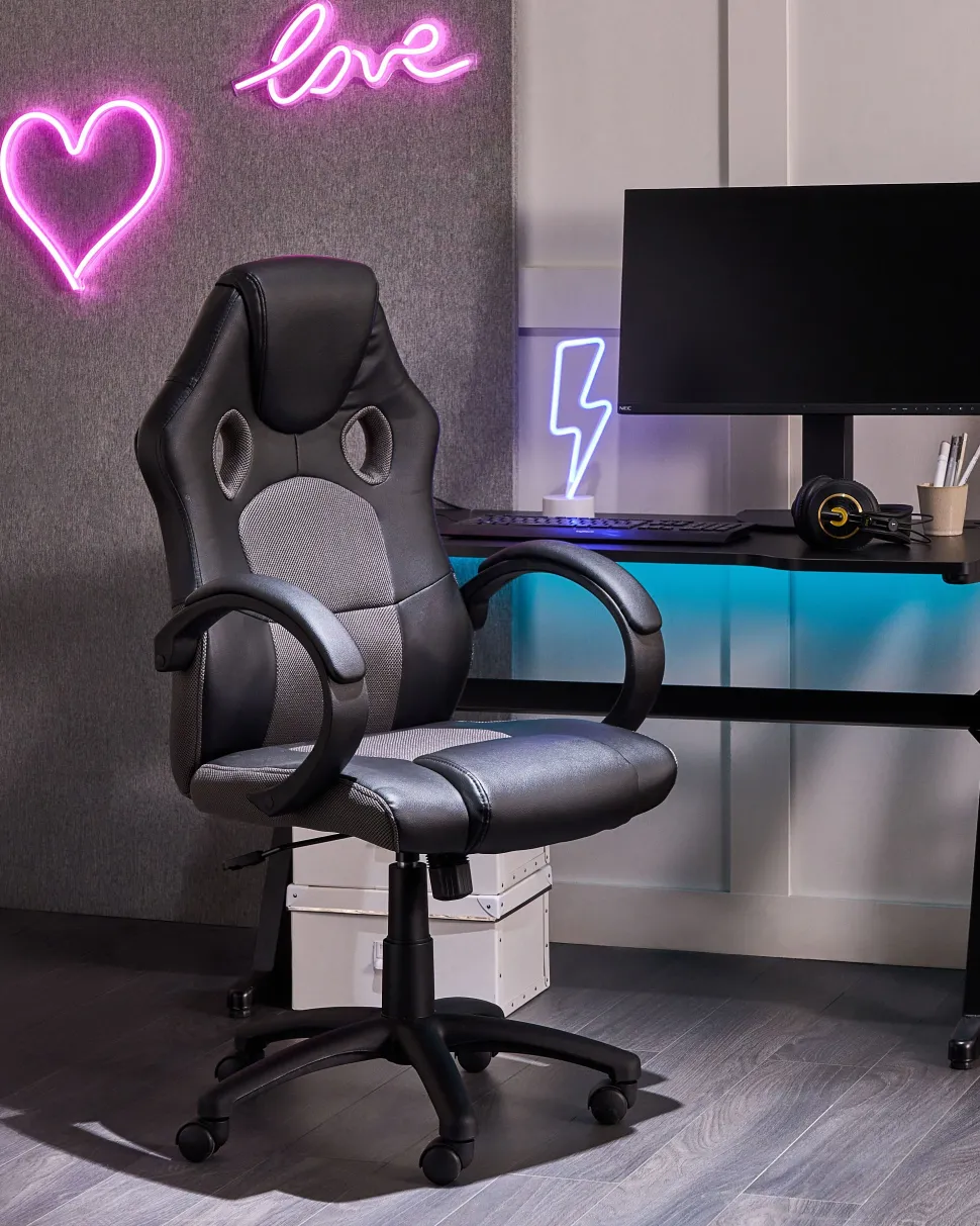 Cadeira De Escritorio Cinzenta Fighter