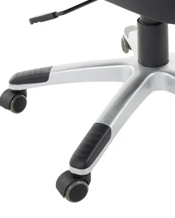 Cadeira De Escritorio Em Pele Sintetica Preta E Vermelha Master