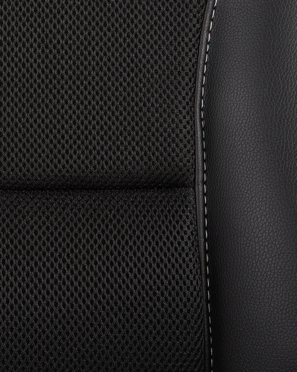 Cadeira De Escritorio Em Pele Sintetica Preta E Vermelha Master