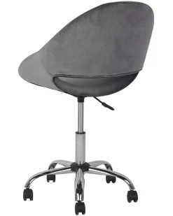 Cadeira De Escritorio Em Veludo Cinzento Selma
