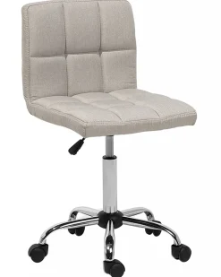 Cadeira De Escritorio Em Tecido Creme Marion