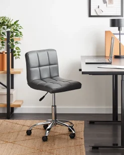 Cadeira De Escritorio Em Tecido Cinzento Marion