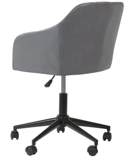 Cadeira De Escritorio Em Veludo Cinzento Venice