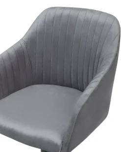 Cadeira De Escritorio Em Veludo Cinzento Venice