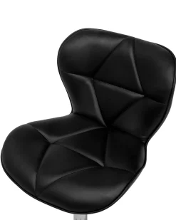 Cadeira De Escritorio Em Pele Sintetica Preta Valetta