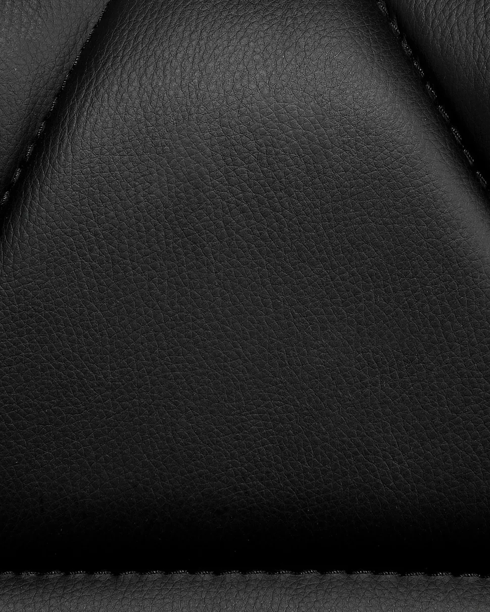 Cadeira De Escritorio Em Pele Sintetica Preta Valetta