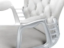 Cadeira De Escritorio Em Veludo Cinzento Claro Princess