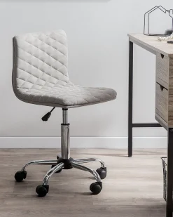 Cadeira De Escritorio Em Tecido Creme Orlando