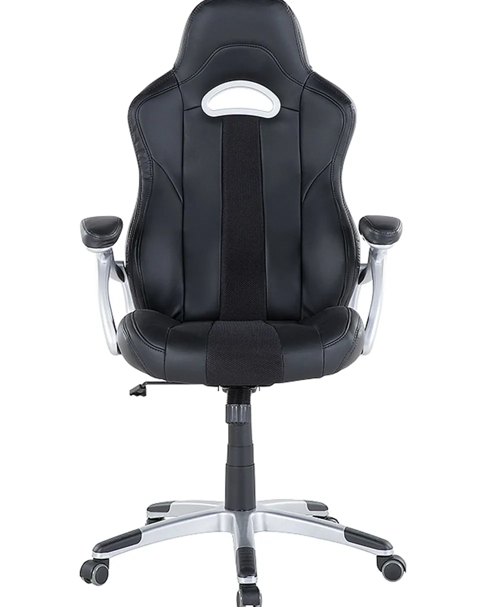 Cadeira De Escritorio Em Pele Sintetica Preta Adventure