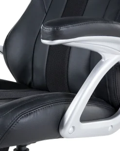 Cadeira De Escritorio Em Pele Sintetica Preta Adventure