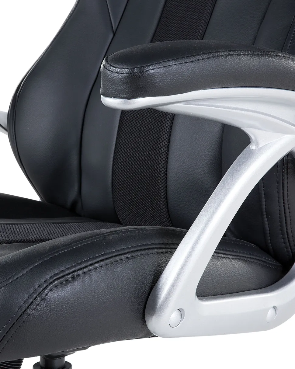 Cadeira De Escritorio Em Pele Sintetica Preta Adventure