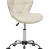 Cadeira De Escritorio Em Pele Sintetica Creme Valetta