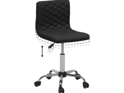 Cadeira De Escritorio Em Tecido Preto Orlando