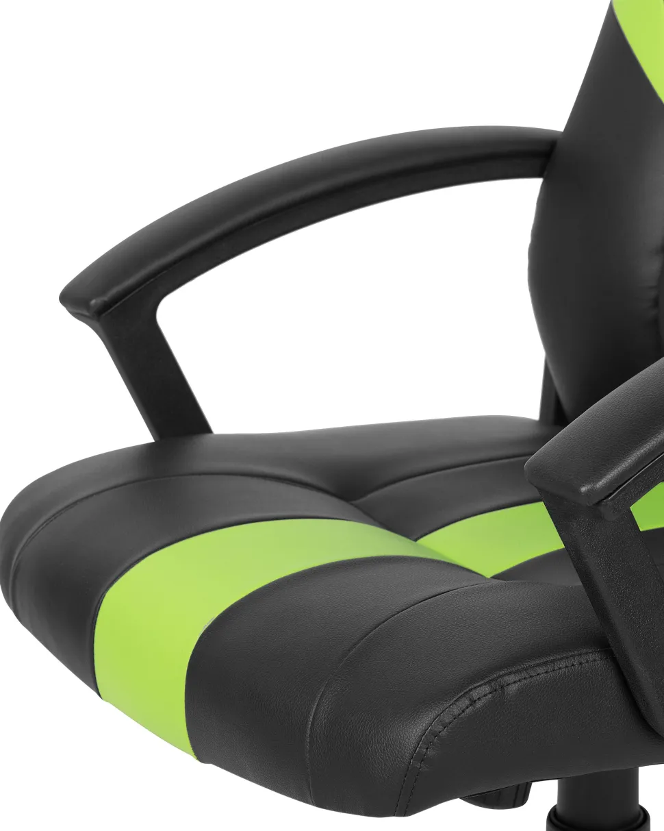 Cadeira De Escritorio Em Pele Sintetica Preta E Verde Success