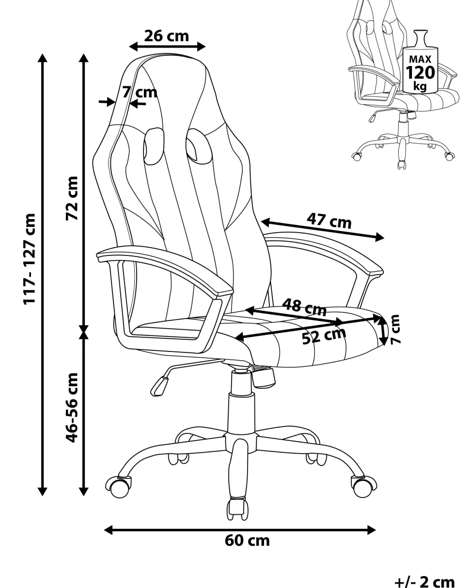Cadeira De Escritorio Em Pele Sintetica Preta E Verde Success