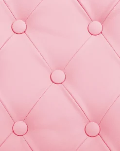 Cadeira De Escritorio Em Pele Sintetica Rosa Princess