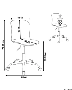 Cadeira De Escritorio Em Pele Sintetica Preta Vamo