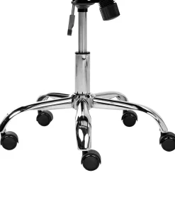 Cadeira De Escritorio Em Pele Sintetica Preta Princess