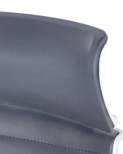 Cadeira De Escritorio Em Pele Sintetica Cinzenta Leader