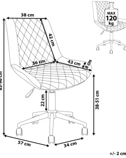 Cadeira De Escritorio Em Pele Sintetica Preta Maribel
