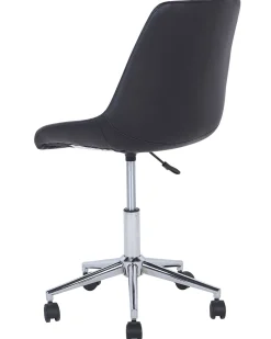 Cadeira De Escritorio Em Pele Sintetica Preta Maribel