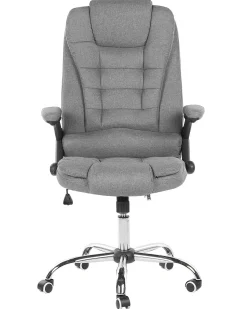 Cadeira De Escritorio Em Tecido Cinzento Royal
