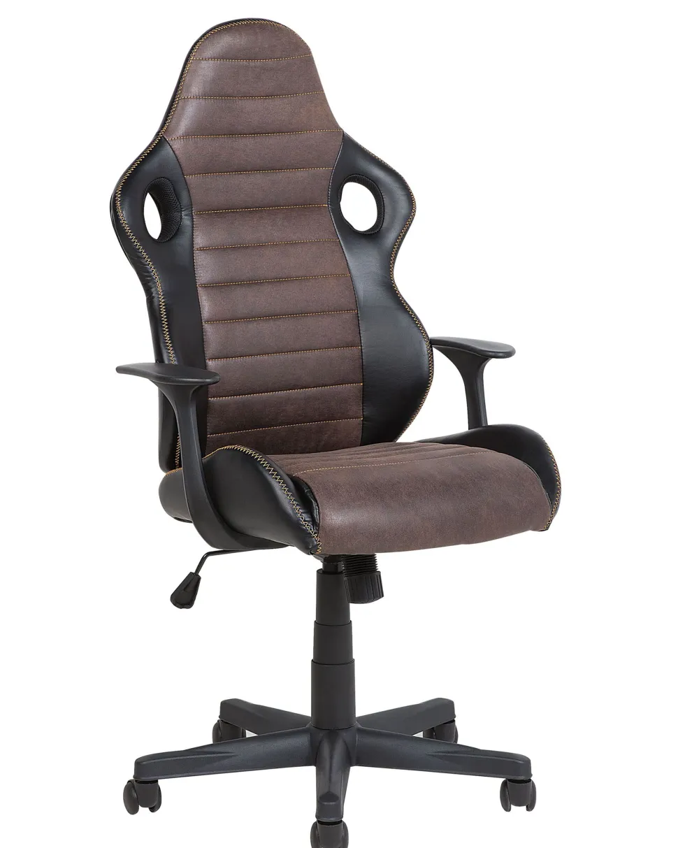 Cadeira De Escritorio Preta E Castanha Supreme