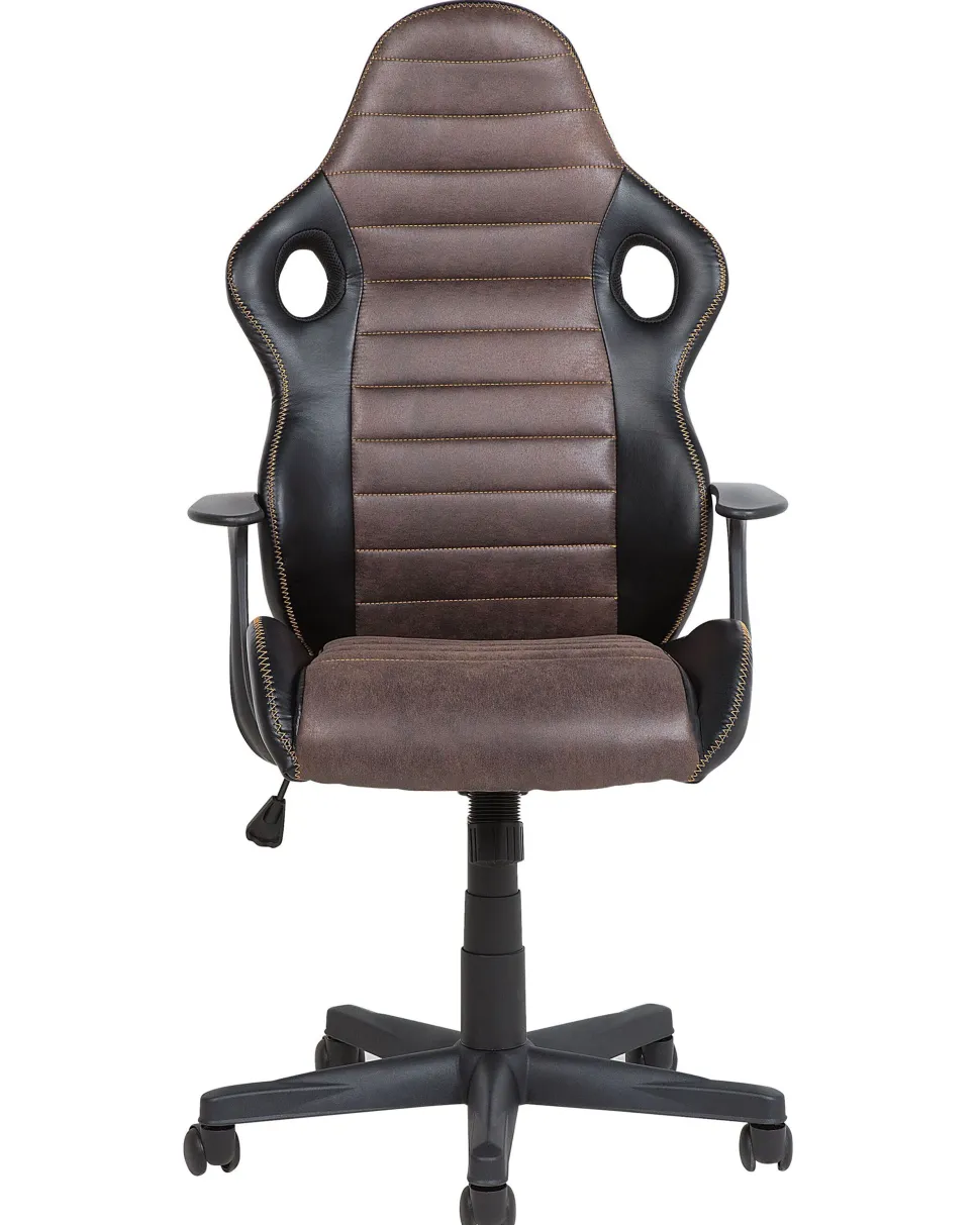 Cadeira De Escritorio Preta E Castanha Supreme