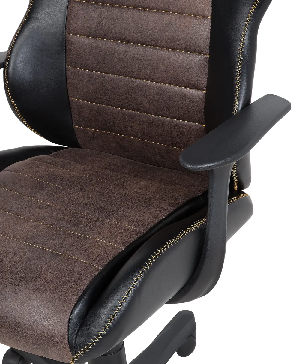 Cadeira De Escritorio Preta E Castanha Supreme