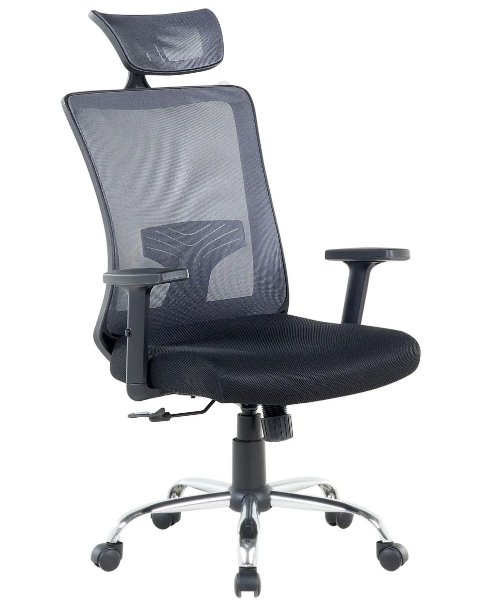 Cadeira De Escritorio Preta E Cinzenta Noble