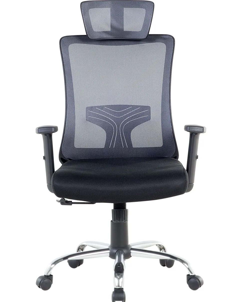 Cadeira De Escritorio Preta E Cinzenta Noble