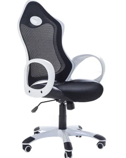 Cadeira De Escritorio Preta E Branca Ichair