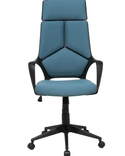 Cadeira De Escritorio Preta E Azul Delight